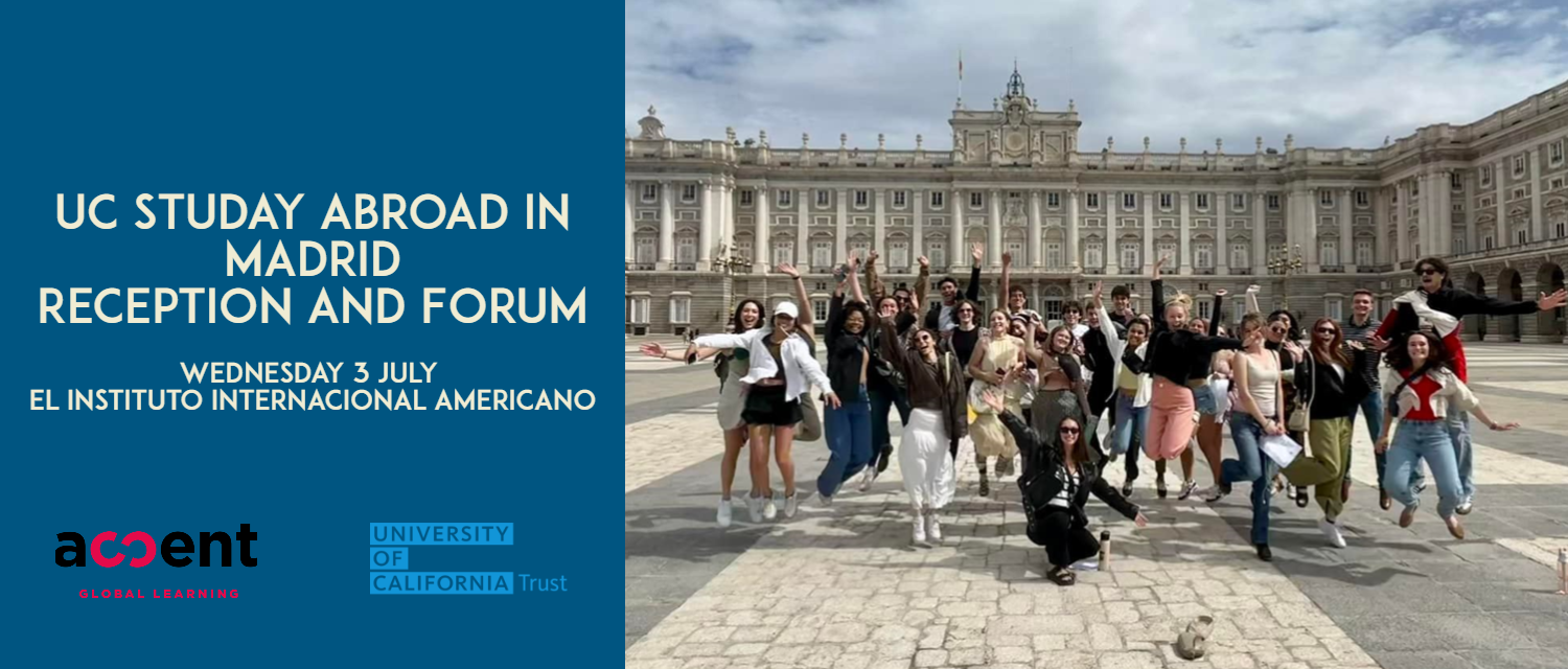 Join us in Madrid for a UC Community Reception with study abroad students! - Wednesday 3 July
