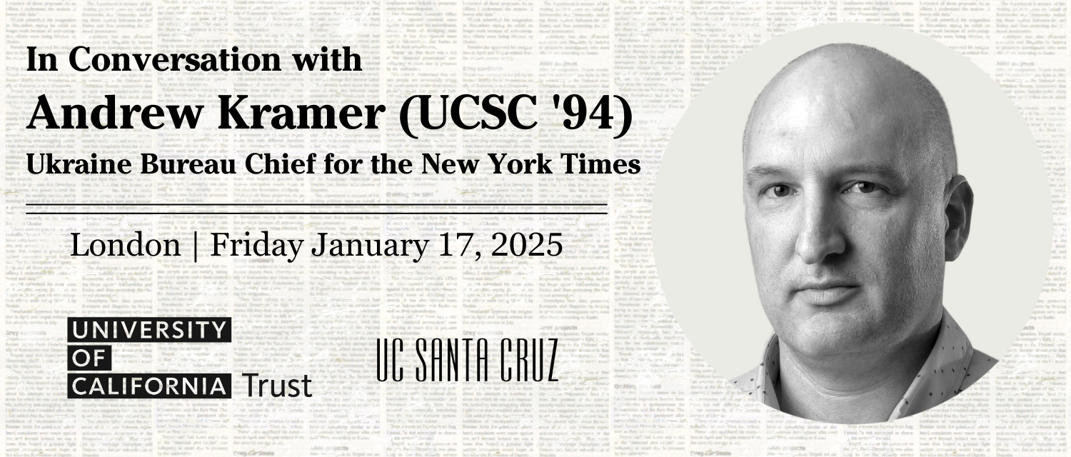 Join for this engaging talk with distinguished alum Andrew Kramer (UCSC '94) - Register here