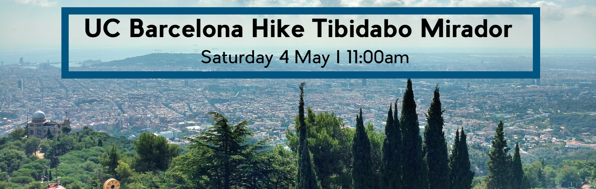 Join us on Saturday 4 May for a small hike at Tibidabo Mirador - Register