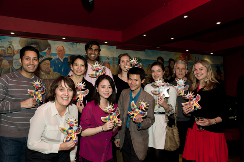 Trisha Rassatt with other UCSD alumni at the Mexican Food Evening in April 2012