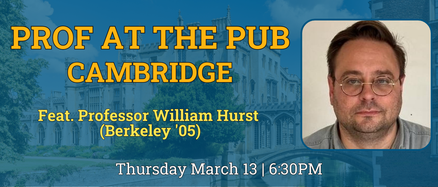 Join UC Alumni Cambridge for a special Prof at the Pub, Thursday 13 March - Register